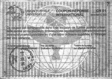 International Reply Coupons