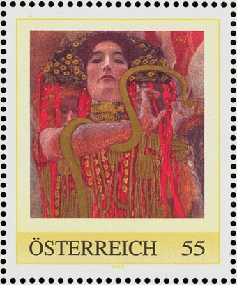 Klimt Stamp Book by Austria Post — original stamp illustration