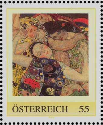 Klimt Stamp Book by Austria Post — original stamp illustration