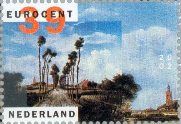 Landscape Paintings on Stamps — original stamp illustration