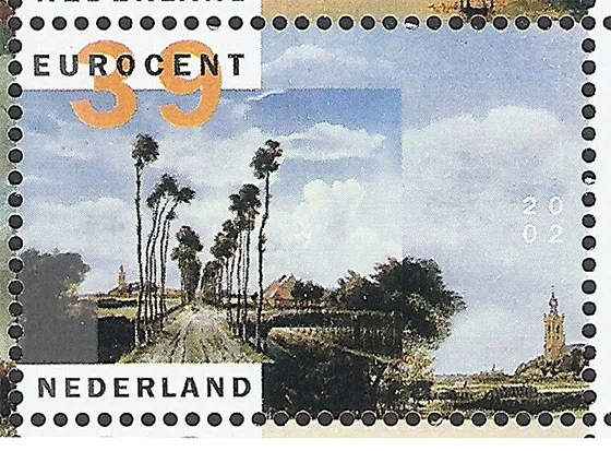 Landscape Paintings on Stamps — original stamp illustration