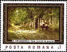Romania 1987. Women Spinning at the Gate, by N. Grigorescu.