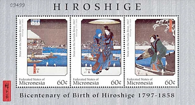 Landscapes by the Japanese painter Hiroshige Ando