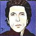 Leonard Cohen, The Singer and the Poet — original stamp illustration
