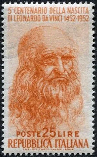 Leonardo da Vinci - 500th Death Anniversary — original stamp illustration