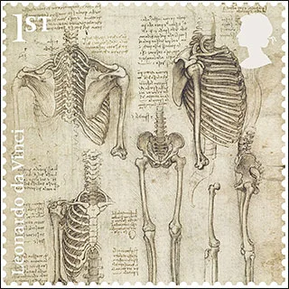 Leonardo da Vinci - 500th Death Anniversary — original stamp illustration