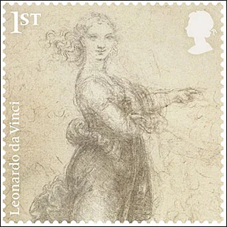 Leonardo da Vinci - 500th Death Anniversary — original stamp illustration