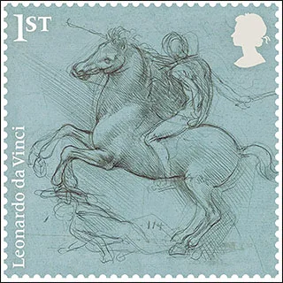Leonardo da Vinci - 500th Death Anniversary — original stamp illustration