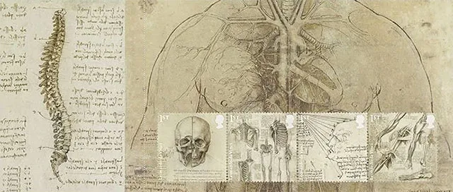 Leonardo da Vinci - 500th Death Anniversary — original stamp illustration