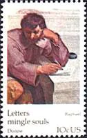 US, 1974. Centenary of UPU. Raphael. Michelangelo, from "School of Athens". Scott 1530.