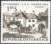 Austria, 1964. 15th Congres of the UPU. Julius Hoermann, Changing Horses at Relay Station