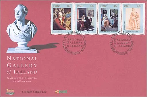Metsu and Vermeer — original philatelic illustration