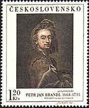 Czechoslovakia, 1967. Peter J. Brandl. Self-portrait. Scott 1510.