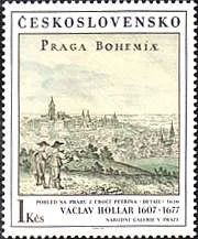 Czechoslovakia, 1981. Vaclav Holar, View of Prague. Scott 2386.