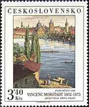 Czechoslovakia, 1975. Vincenc Morstadt, Old Prague, 1828. Scott 2047.