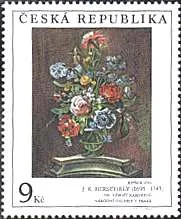 Czech Rep., 1995. J.K. Hirschely, Vase of Flowers. Scott 2974.