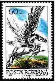 Pegasus on Stamps — original stamp illustration
