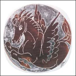 Pegasus on Stamps — original stamp illustration