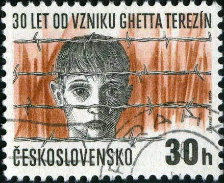 Petr Ginz - a young Czech artist on a stamp