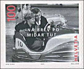 Photographs by Rene Burri on Swiss Definitive Stamps — original stamp illustration