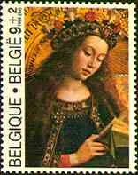 Original artwork on stamp from the 2002 Art on Stamps poll