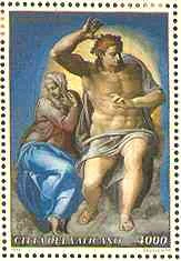 Original artwork on stamp from the 2002 Art on Stamps poll