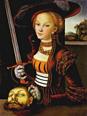 Portraits of Judith on Postal Stamps — original stamp illustration