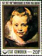 Original illustration from Portraits of Rubens and of His Family on Stamps