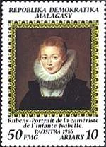Malagasy, 1986. Rubens, Portrait of a Lady-in-Waiting of the Infant Isabella. Sc. 758.