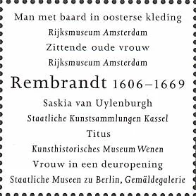 Rembrandt 400th Birth Anniversary on TGP Stamps — original stamp illustration