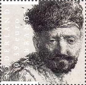 Rembrandt 400th Birth Anniversary on TGP Stamps — original stamp illustration