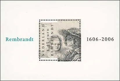 Rembrandt 400th Birth Anniversary on TGP Stamps — original stamp illustration