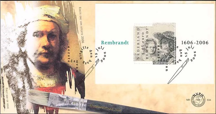 Rembrandt 400th Birth Anniversary on TGP Stamps — original stamp illustration