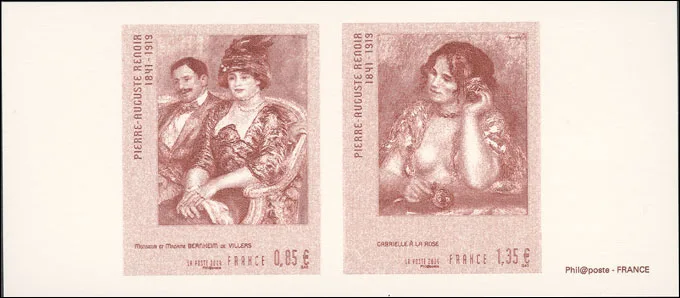 Renoir on Stamps: 90th Death Anniversary — original stamp illustration