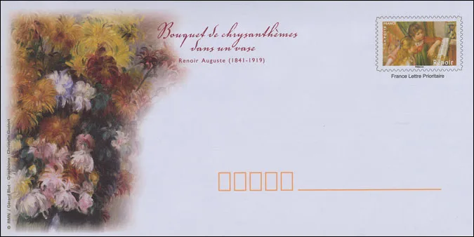 Renoir on Stamps: 90th Death Anniversary — original stamp illustration