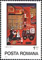 Romanian Children on Paintings — original stamp illustration