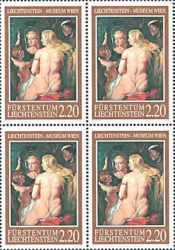 Rubens - Venus at a Mirror — original stamp illustration