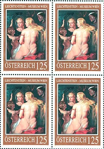Rubens - Venus at a Mirror — original stamp illustration