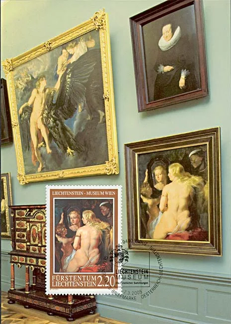 Rubens - Venus at a Mirror — original stamp illustration