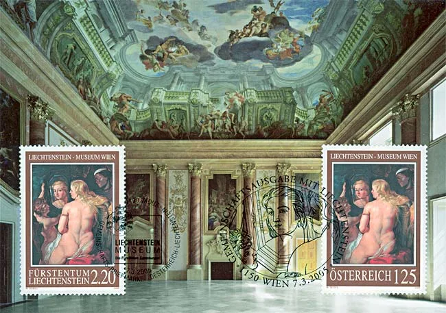 Rubens - Venus at a Mirror — original stamp illustration