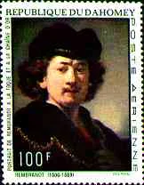 Self-Portrait or The Art of Introspection. — original stamp illustration