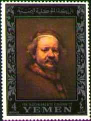 Self-Portrait or The Art of Introspection. — original stamp illustration