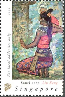 Singapore Art Series — original philatelic illustration