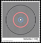 Swiss Art on Stamps — original philatelic illustration