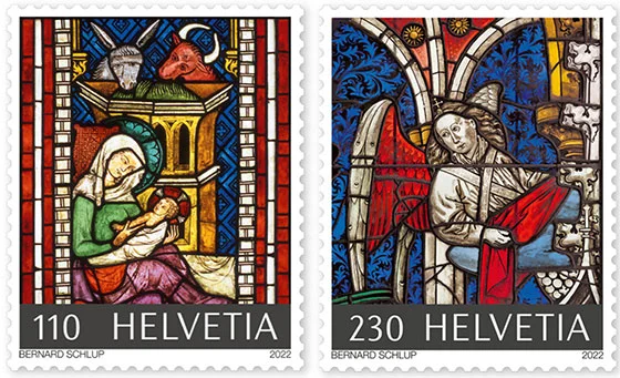 Swiss Art Wall — original philatelic illustration