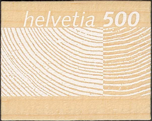 Swiss Wooden Stamp — original stamp illustration