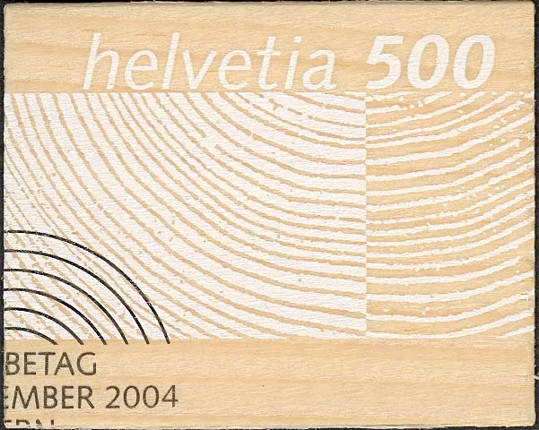 Swiss Wooden Stamp — original stamp illustration