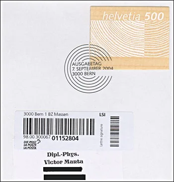 Swiss Wooden Stamp — original stamp illustration