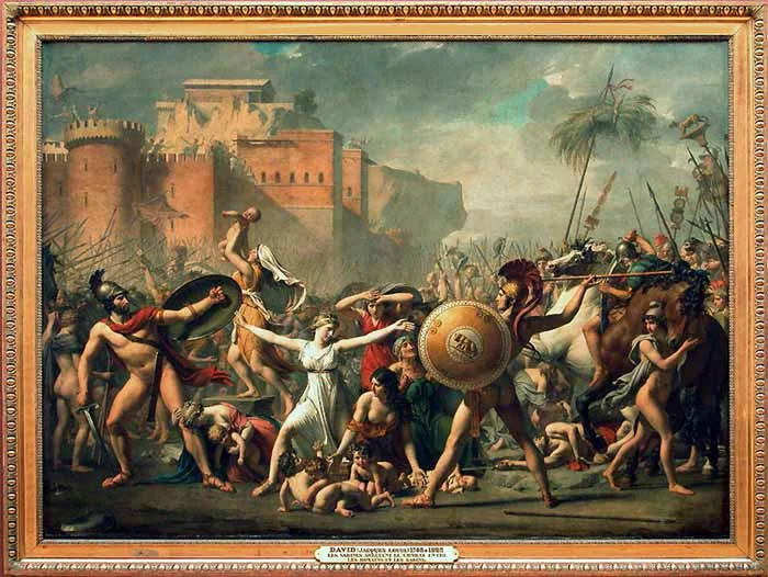 The Intervention of the Sabine Women, by David - on Stamps