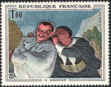 The Intervention of the Sabine Women, by David - on Stamps